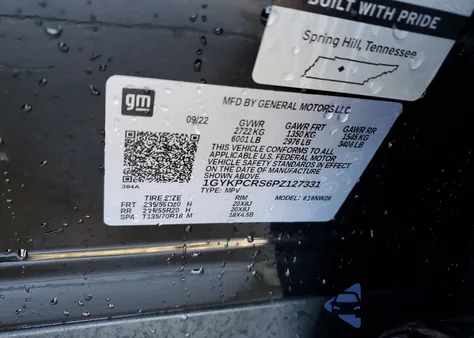 2023 Cadillac Xt6 Premium Luxury из США, поврежденный, VIN 1GYKPCRS6PZ127331